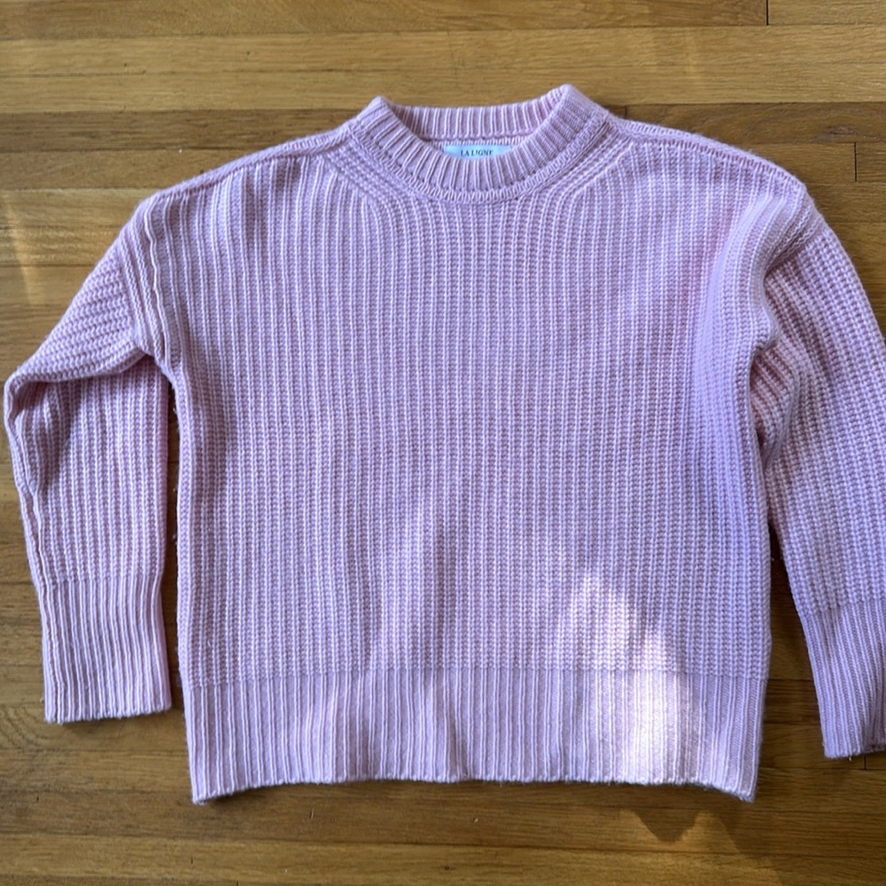 La Ligne Toujours Cashmere Sweater | Pale Pink | XS